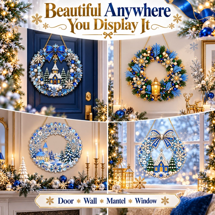 🔥Last Day 75% OFF - DIY Christmas Wreath Diamond Art Kit