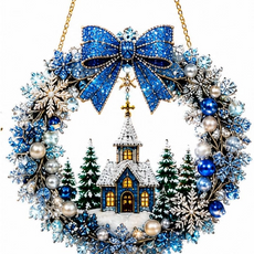 🔥Last Day 75% OFF - DIY Christmas Wreath Diamond Art Kit