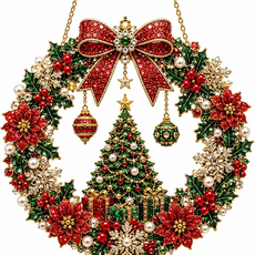 🔥Last Day 75% OFF - DIY Christmas Wreath Diamond Art Kit