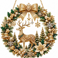 🔥Last Day 75% OFF - DIY Christmas Wreath Diamond Art Kit