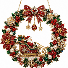 🔥Last Day 75% OFF - DIY Christmas Wreath Diamond Art Kit