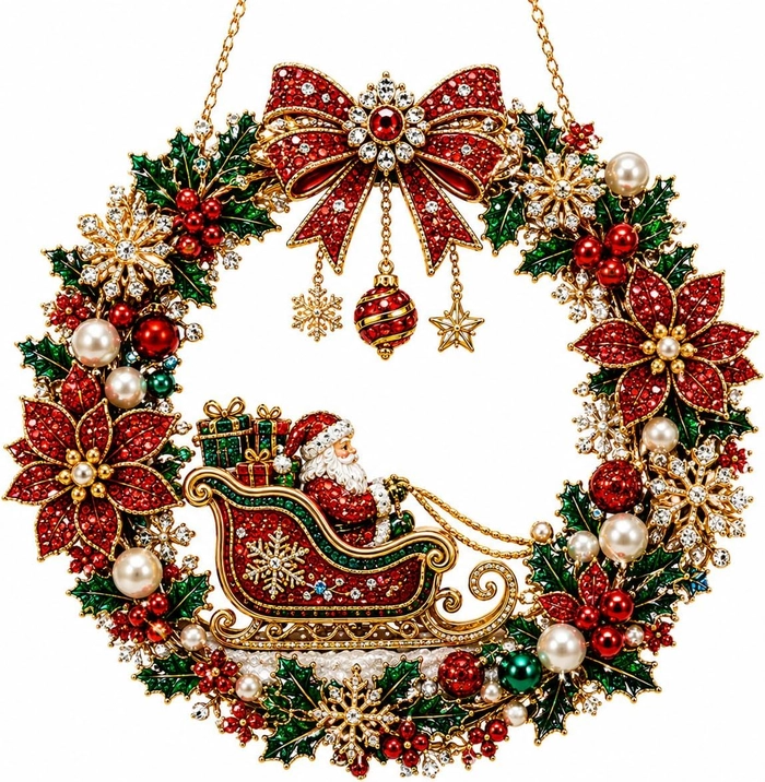 🔥Last Day 75% OFF - DIY Christmas Wreath Diamond Art Kit