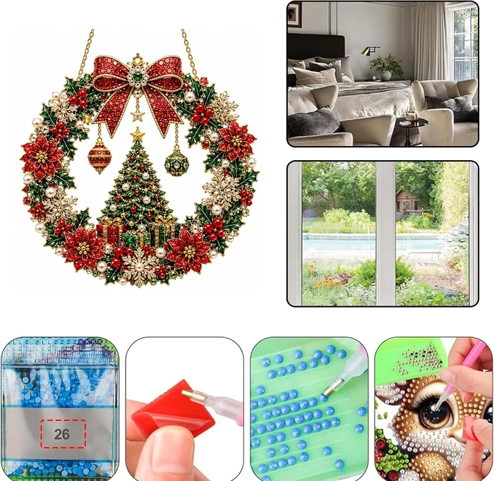 🔥Last Day 75% OFF - DIY Christmas Wreath Diamond Art Kit