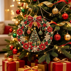 🔥Last Day 75% OFF - DIY Christmas Wreath Diamond Art Kit