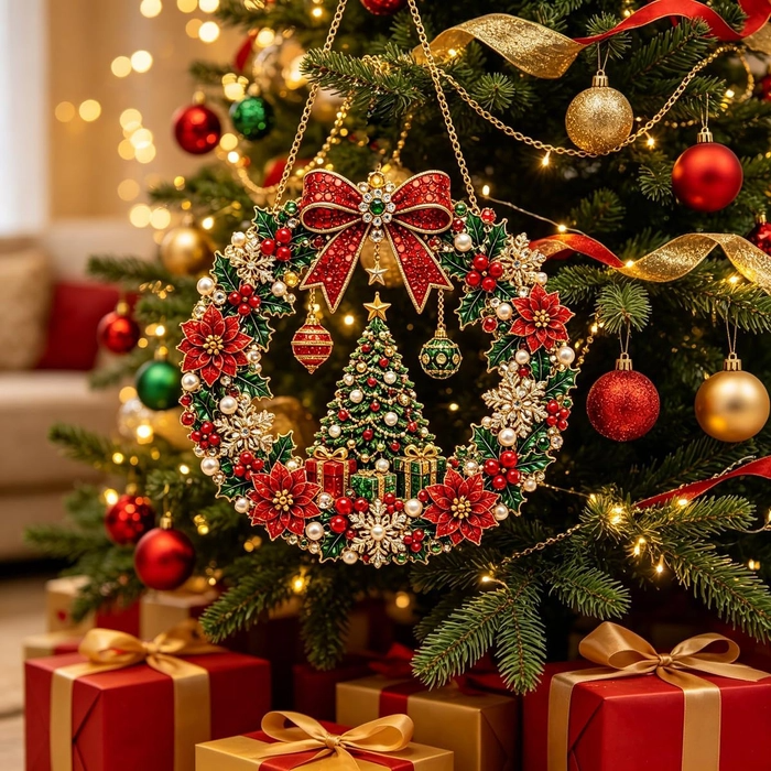 🔥Last Day 75% OFF - DIY Christmas Wreath Diamond Art Kit