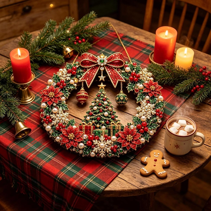 🔥Last Day 75% OFF - DIY Christmas Wreath Diamond Art Kit