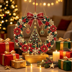 🔥Last Day 75% OFF - DIY Christmas Wreath Diamond Art Kit